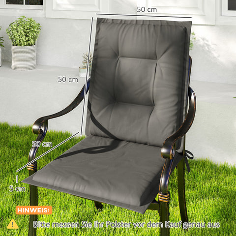 Rootz 4 Piece Seat Cushion Set - Chair Pads - Outdoor Cushions - Skin-Friendly & UV-Resistant - 108cm x 50cm x 5cm