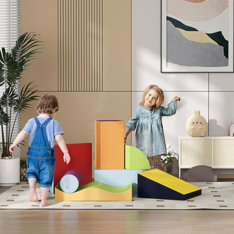 Rootz Soft Building Block Set - Foam Blocks - Interactive Toy - Stimulates Creativity - Multicolored - 40cm x 40cm x 20cm