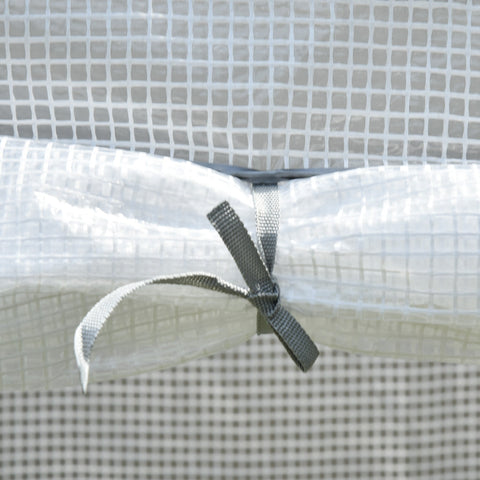 Rootz PE Grid Greenhouse - Winter Festival Foil - Plant Shelter - Steel Frame Strength - 101 x 50 x 150cm