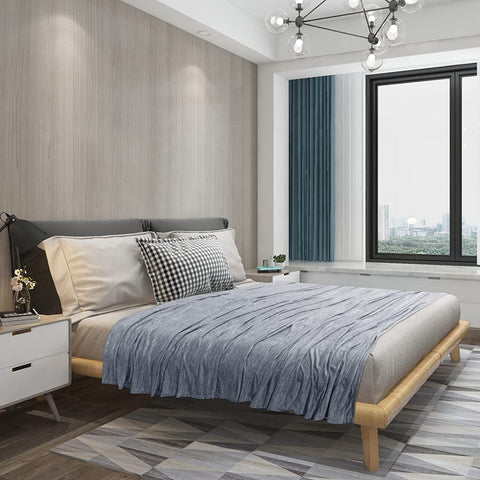 Rootz Summer Blanket - Self-Cooling - Skin-Friendly - Cooling Fibers - 200 x 220 cm - Comfortable Sleep - Blue