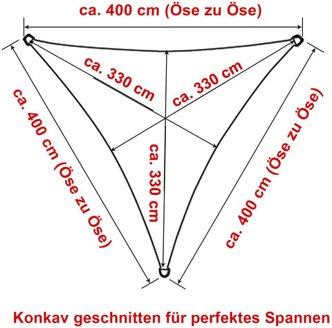 Rootz Sun Sail - Sun Shade - UV Protection Canopy - High UV Protection - White - 4x4x4 m - Water-Repellent & Tear-Resistant
