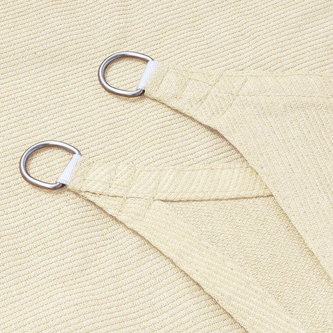 Rootz Sun Sail - UV Protection Canopy - HDPE Shade Cloth - Brown- Sunshade - 2.5x2.5x3.5m - Rustproof Stainless Steel Rings