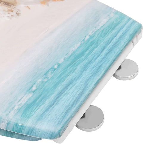 Rootz Deluxe Soft-Close Toilet Seat - Quiet Closing - Easy Clean - Durable - Quick Release - Antibacterial - 37cm x 47.5cm