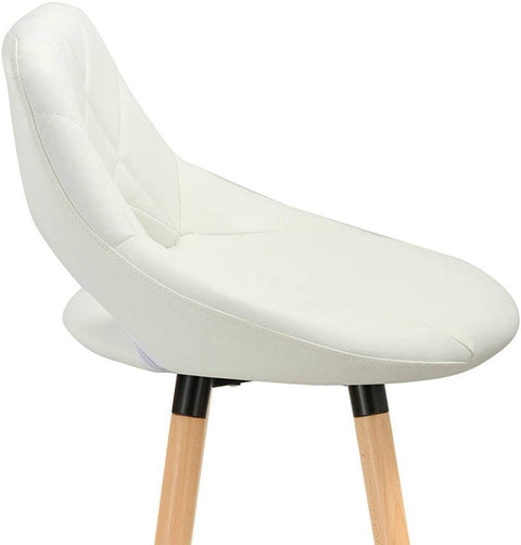 Rootz Faux Leather Bar Stool - Wooden Frame Counter Chair - Comfortable Seating - Durable & Stable - Easy Assembly - 43cm x 43cm x 91cm