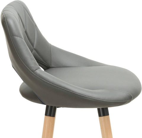 Rootz Faux Leather Bar Stool - Wooden Frame Counter Chair - Comfortable Seating - Elegant Design - Durable and Stable - 43cm x 43cm x 91cm