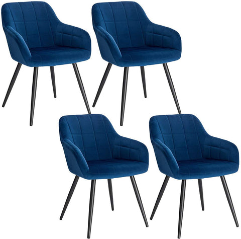 Rootz Velvet Dining Chairs - Comfortable Seating - Stylish Chairs - Ergonomic Design - Durable Construction - Versatile Use - 49cm x 43cm x 81cm