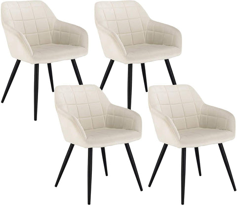 Rootz fluwelen eetkamerstoelen - elegante zitplaatsen - comfortabele stoelen - ergonomisch ontwerp - duurzame constructie - eenvoudige montage - 49 cm x 43 cm x 81 cm
