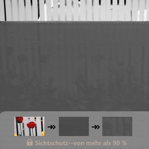 Rootz Tennis Fence Screen - Privacy Screen - HDPE Barrier - 180 g/m² - UV Resistant - Easy Installation - Customizable Lengths - Anthracite - Available in 6m to 25m