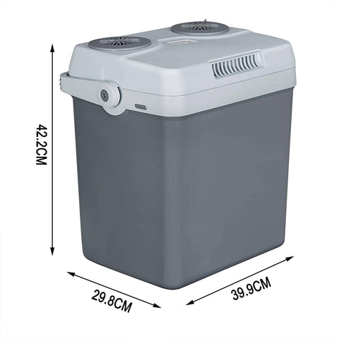 Rootz Cool Box Portable Mini Fridge - Travel Cooler - Car Refrigerator - Dual Cooling/Warming - Eco-Friendly - Lightweight - 39.9cm x 29.8cm x 42.2cm