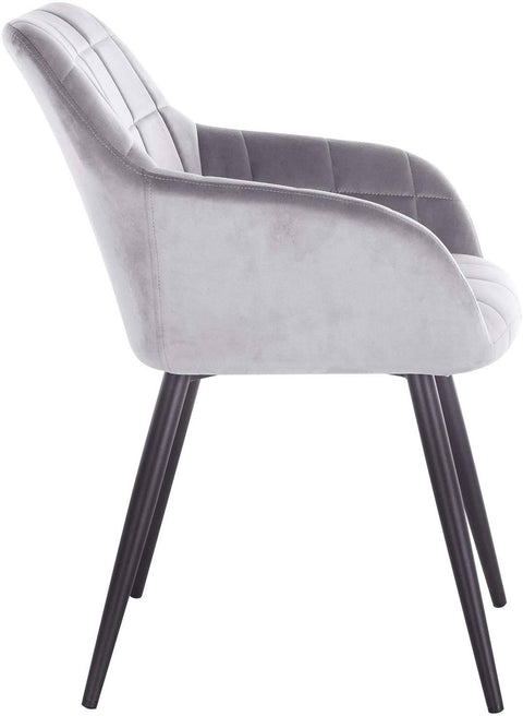 Rootz Velvet Dining Chairs - Elegant Seating - Comfortable Chairs - Ergonomic Design - Durable Construction - Versatile Style - 49cm x 43cm x 81cm