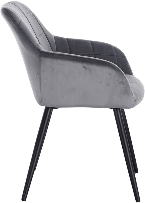 Rootz Velvet Dining Chairs - Elegant Seating - Comfortable Chairs - Plush Velvet, Ergonomic Design, Durable Construction - 49cm x 43cm x 81cm