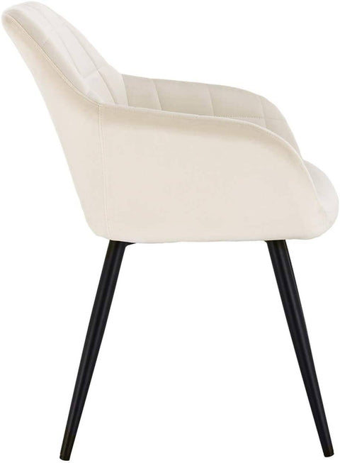 Rootz Velvet Dining Chairs - Elegant Seating - Comfortable Chairs - Ergonomic Design - Durable Construction - Easy Assembly - 49cm x 43cm x 81cm