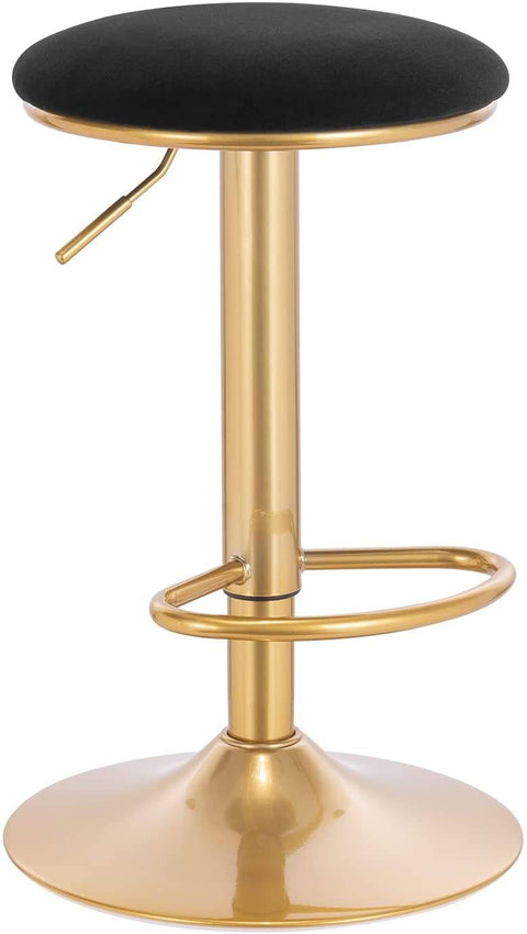 Rootz Luxe Velvet Barkrukken - Tegenkrukken - Draaistoelen - Duurzaam en stabiel - Comfortabel en verstelbaar - Beschermende eigenschappen - 38 cm x 61-82 cm x 38 cm