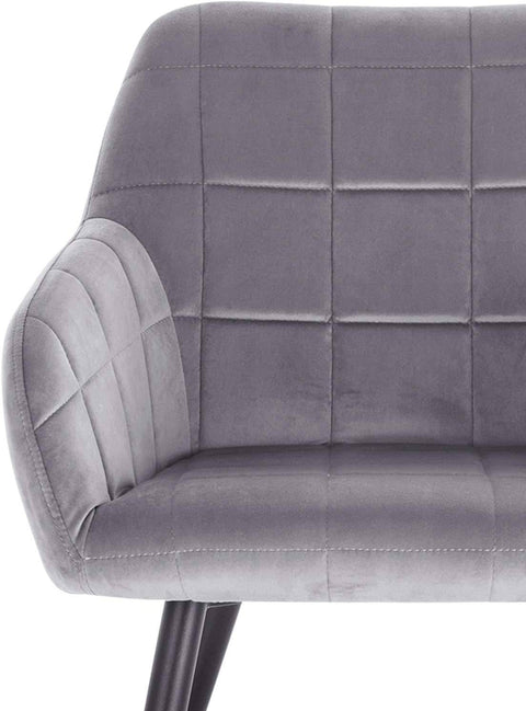 Rootz Velvet Dining Chairs - Elegant Seating - Comfortable Chairs - Ergonomic Design - Durable Construction - Versatile Style - 49cm x 43cm x 81cm