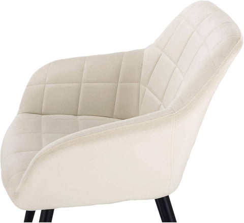 Rootz Velvet Dining Chairs - Elegant Seating - Comfortable Chairs - Ergonomic Design - Durable Construction - Easy Assembly - 49cm x 43cm x 81cm