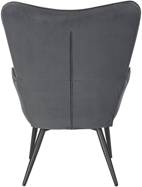 Rootz Relaxation Armchair with Stool - Lounge Chair, Accent Chair - Ergonomic Design, High-Density Foam, Durable Metal Frame - 44cm x 49cm x 99cm