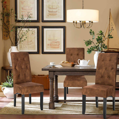 Rootz Set of 4 Dining Chairs - Velvet Upholstered - Elegant Seating - High Backrest, Durable Construction, Ergonomic Comfort - 47cm x 42cm x 107cm