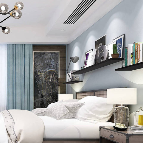 Rootz Set of 4 Wall Shelves - Floating Shelves - Display Ledges - Moisture Resistant - Easy Installation - Stylish & Versatile - 60cm x 22.9cm x 3.8cm