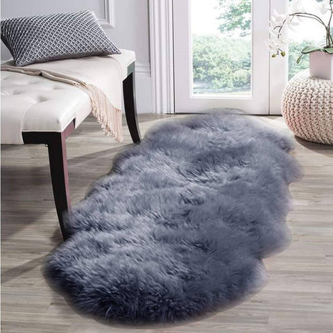 Rootz Premium Natural New Zealand Lambskin Rug - Sheepskin Rug - Fur Carpet - Luxurious & Plush - Eco-Friendly & Sustainable - Versatile Decor - Various Sizes Available