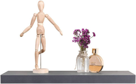 Rootz Set of 4 Wall Shelves - Display Shelves - Storage Racks - Moisture Resistant - Durable - Easy Installation - 120cm x 22.9cm x 3.8cm