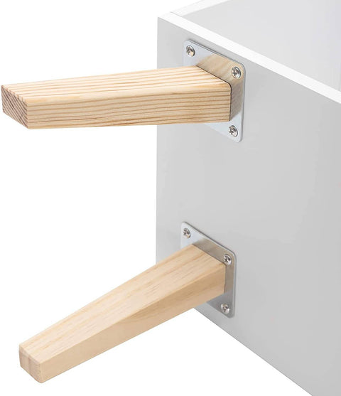 Rootz Children's Bookcase - Kids' Storage Shelf - Toy Organizer - Safe with Anti-Tip Kit - Ample Storage - Ideal Height - MDF & Pine Wood - 24cm x 116cm x 80cm