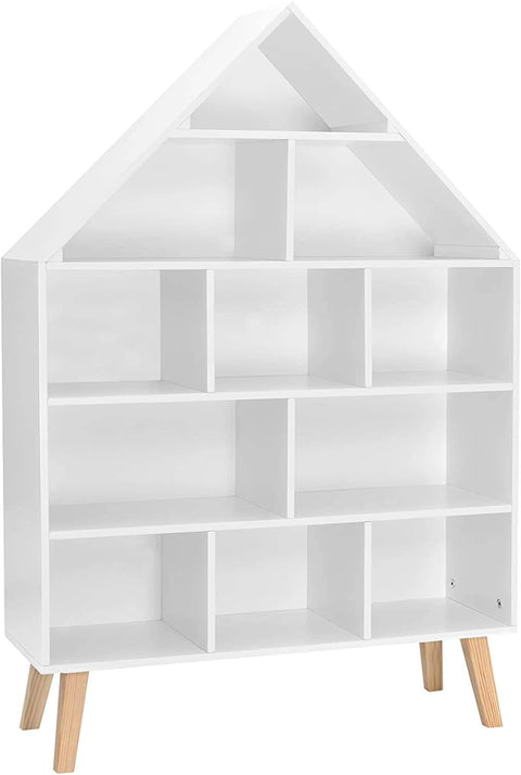 Rootz Children's Bookcase - Kids' Storage Shelf - Toy Organizer - Safe with Anti-Tip Kit - Ample Storage - Ideal Height - MDF & Pine Wood - 24cm x 116cm x 80cm