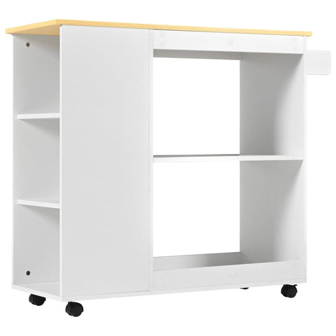 Rootz Multifunctional Kitchen Trolley - Space Saver - Mobile Cart - Smooth Mobility - 105L x 38W x 89H cm