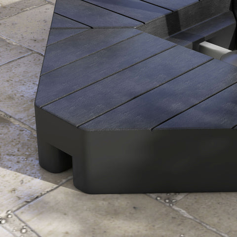 Rootz Parasol Base Weights - Fillable Stand - Umbrella Balancer - Secure Outdoors - 80cm x 80cm x 13cm