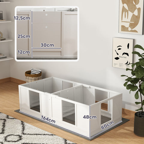 Rootz Puppy Crate for Dogs - Whelping Box - Dog Playpen - Safe Refuge - 164L x 80W x 48H cm