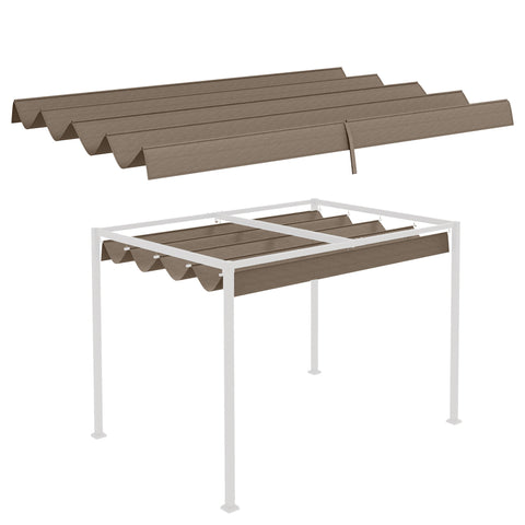Rootz Pavilion Replacement Roof - Pergola Canopy - UV Protection - Easy Assembly - Polyester Fabric - 286cm x 245cm