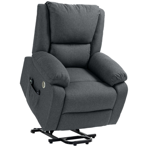 Rootz Upheaval Electrically Massage Chair - Recliner - Heated Armchair - USB Charging - 87 x 92 x 105 cm - Grey