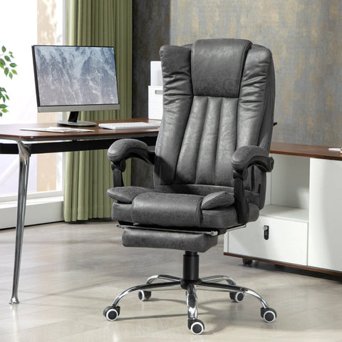 Rootz Massage Office Chair - High Back Computer Chair - Heated - Vibration Massage - 360° Swivel - 62cm x 70cm x 113-120cm