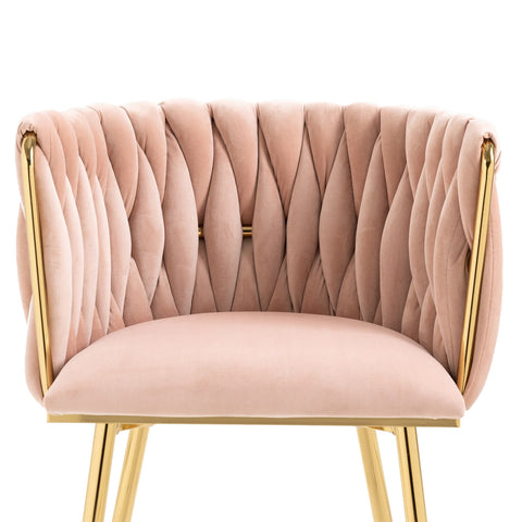 Rootz 2 Piece Luxury Velvet Dining Chairs - Modern Dining Chairs - Upholstered Chairs - Comfort & Style - 55.5L x 54W x 74H cm