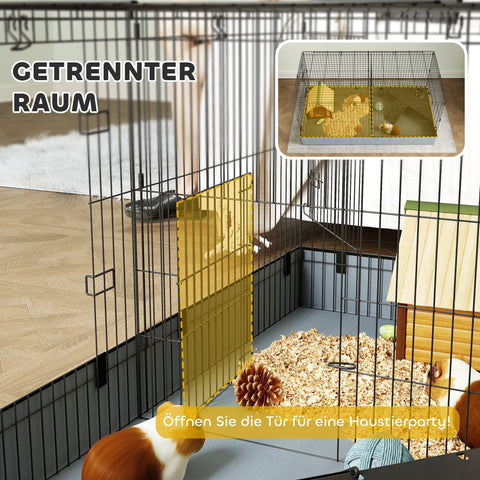 Rootz 2-in-1 Dwarf Hamster Cage - Small Animal Cage - Pet Enclosure - Waterproof Fabric - 121cm x 61cm x 61cm