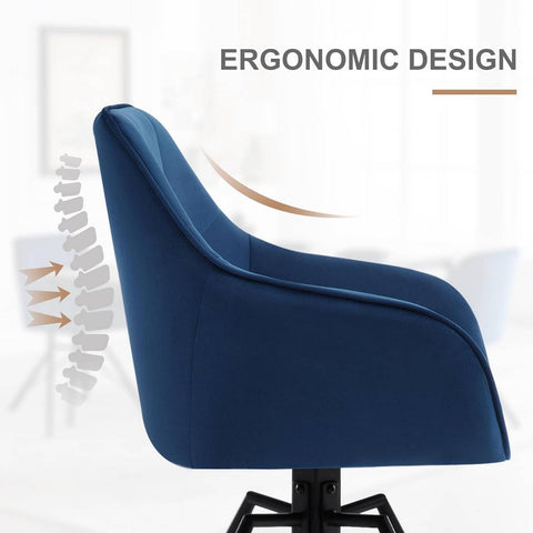 Rootz Draaibare Eetkamerstoel - Draaistoel - Fluwelen gestoffeerde stoel - Comfortabele brede zitting - Ergonomische ondersteuning - Robuust en stabiel - 58,5 cm x 82,5 cm x 54,5 cm