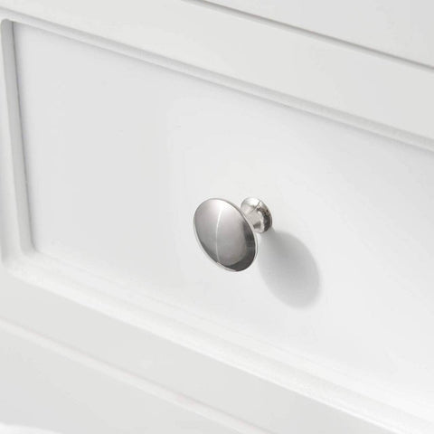 Rootz White Bedside Table - Nightstand - Storage Cabinet - Ample Storage Space - Elegant Design - Durable - 40cm x 60cm x 30cm