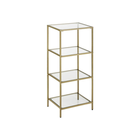Rootz Stand Shelf - Hard Glass Shelving Unit - Storage Rack - Durable Glass - 40cm x 30cm x 95cm
