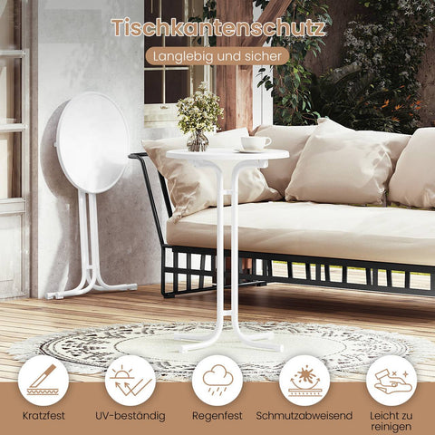 Rootz Standing Table - Bistro Table - Bar Table - Weatherproof - Scratch & UV Resistant - 80x110x80 cm - Ø70 cm Table Top
