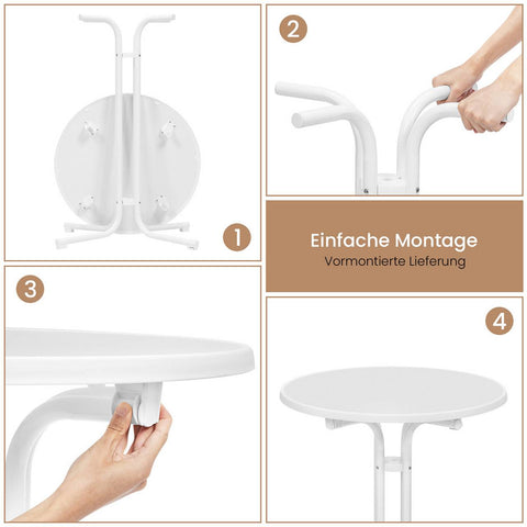 Rootz Standing Table - Bistro Table - Bar Table - Weatherproof - Scratch & UV Resistant - 80x110x80 cm - Ø70 cm Table Top