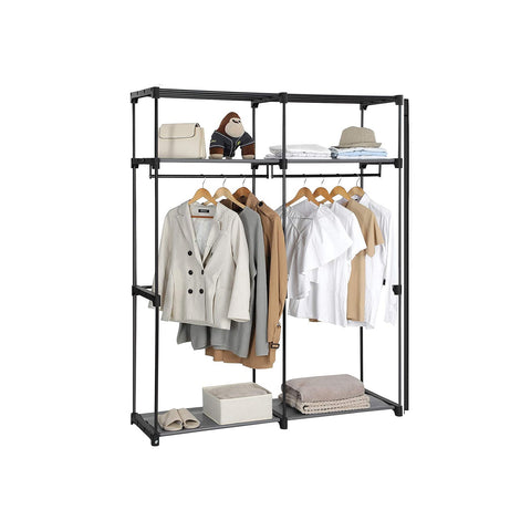 Rootz Fabric Cabinet - Wardrobe Organizer - Clothes Storage - Wrinkle-Free Design - 140cm x 43cm x 174cm