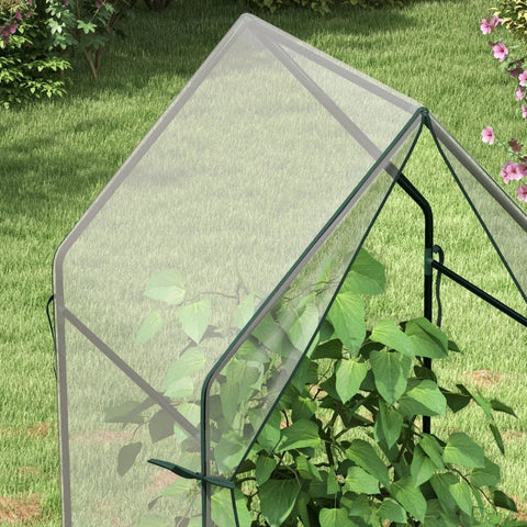 Rootz Greenhouse - Cold Frame Greenhouse - Film Greenhouse - Mini Greenhouse - Steel - Plastic - Transparent + Black - 90 cm x 90 cm x 145 cm
