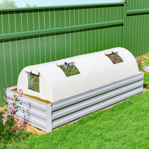 Rootz Foil Greenhouse - Mini Tunnel Greenhouse - UV-Resistant Plant Shelter - Protects Plants - 200cm x 80cm x 45cm