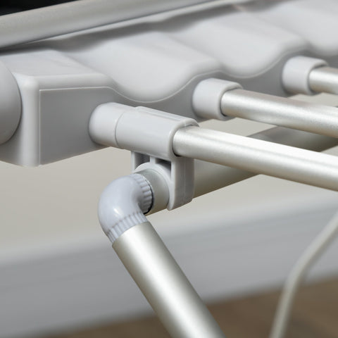 Rootz Heated Electric Laundry Rack - Drying Rack - Foldable Clothes Rack - Saves Drying Time - 144l x 53b x 91h cm