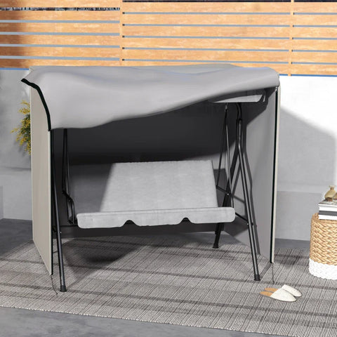 Rootz Porch Swing Cover - Tear Resistant - Waterproof Dustproof - Large Square - Oxford Polyester - Gray - 177L x 114W x 152H cm