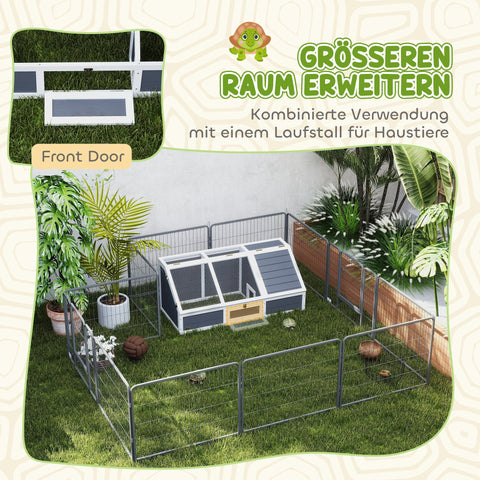 Rootz Turtle Box Outdoor Enclosure - Turtle House - Reptile Habitat - Easy Access - 120x55x20/50cm