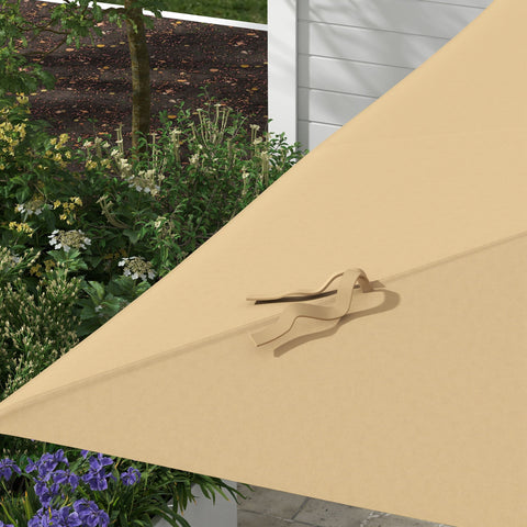 Rootz Freestanding Square Garden Umbrella - 360° Rotatable - Hydraulic Mechanism - Sun Protection - 297cm x 297cm x 264cm