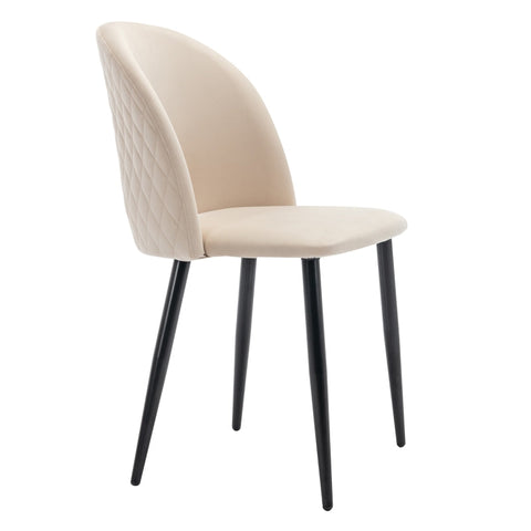 Rootz Velvet Dining Chairs - Elegant Dining Chairs - Sophisticated Seating - Comfort & Durability - 47L x 44W x 84H cm