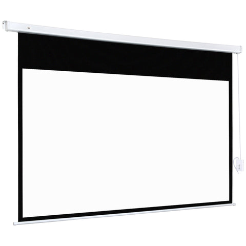 Rootz 100 Inch Projection Screen - Motorized Canvas - Home Theater Screen - 4K HD - Wall/Ceiling Mount - 247cm x 7.5cm x 168cm