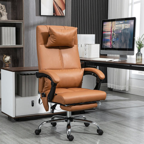 Rootz Massage Office Chair - Task Chair - Desk Chair - Faux Leather - 66cm x 67cm x 115-123cm