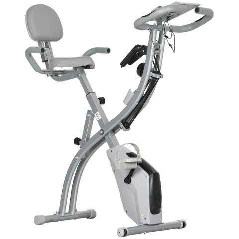 Rootz Foldable Exercise Bike - Stationary Bike - Fitness Cycle - Magnetic Resistance - 105cm x 48cm x 118cm